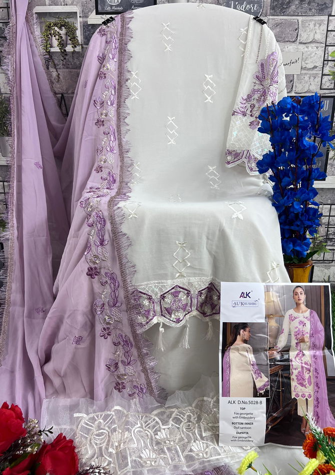 5028 A To D By Alk Khushbu Georgette Pakistani Suits Wholesale Market In Surat